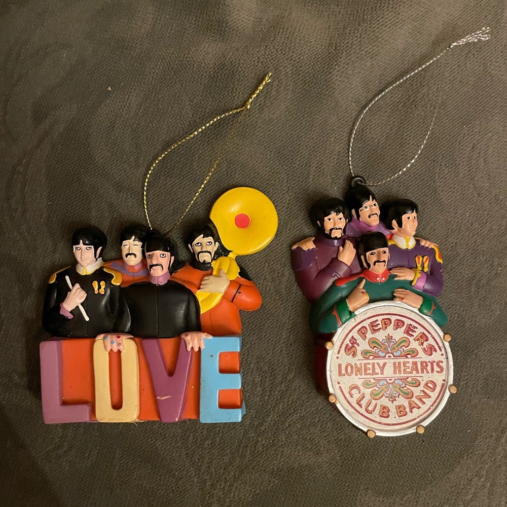 Beatles Themed Ornaments- Pair